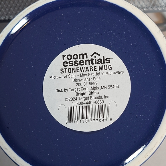 Room Essentials Blue Stoneware Mug 2 Piece Cool Dad NIB - Picture 4 of 4